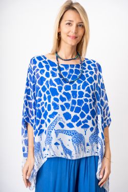 Giraffe Animal Print Silk...
