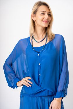 Button-Up Layered Top