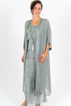 Long Silk Cardigan