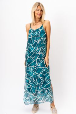 Giraffe Abstract Print Silk...