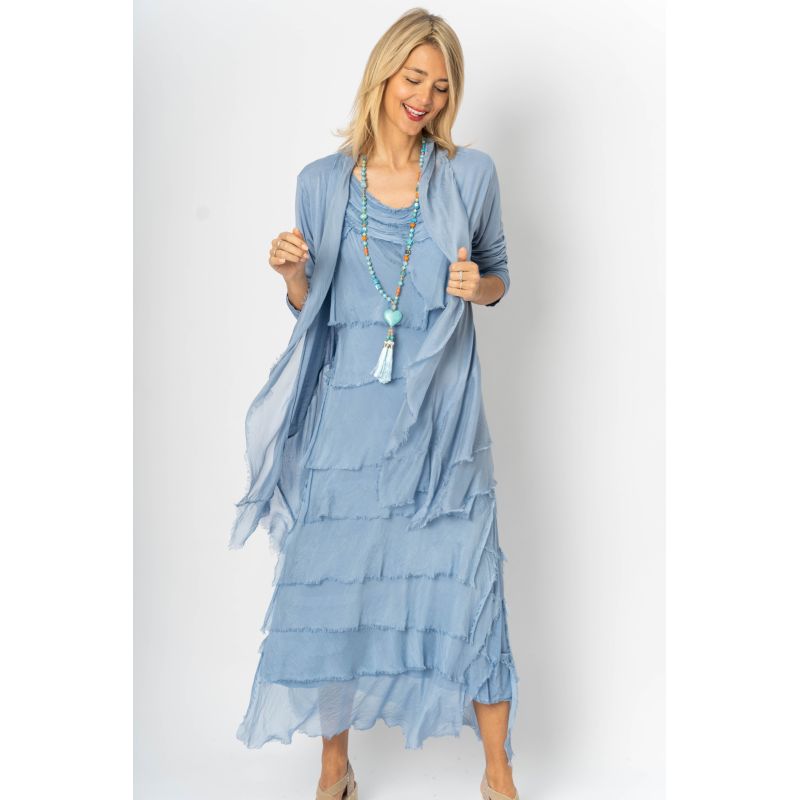 Crochet Ruffle Jacket Silk Long Ruffle Jacket