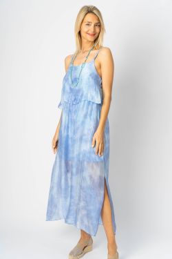 T/D long silk Dress