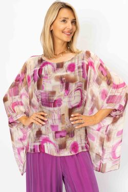 "GEO" Printed Silk Blouse