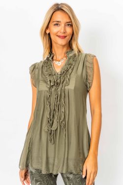 Sleeveless Silk blouse