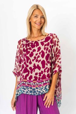 BC Printed silk top