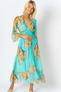 Silk Floral Dress