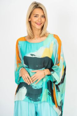 Printed Silk Kaftan