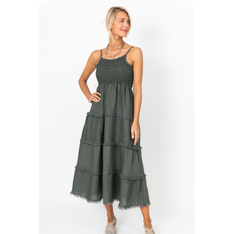 Smocked Tiered Maxi Dress