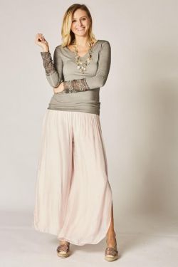 Silk Pants split on side