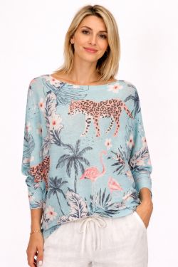 Coastal Jungle Batwing Sweater
