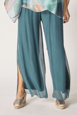 Silk Pants slit on side