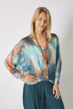 NAB printed Silk Blouse...