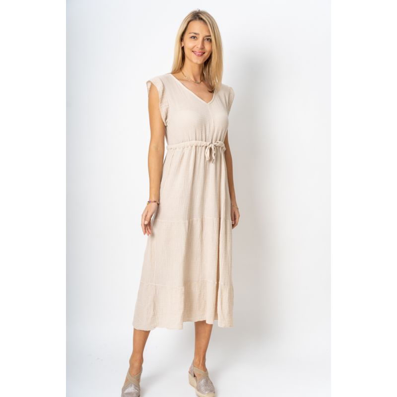 Plataz Tie Waist Shirt Dress DJPT main image 1